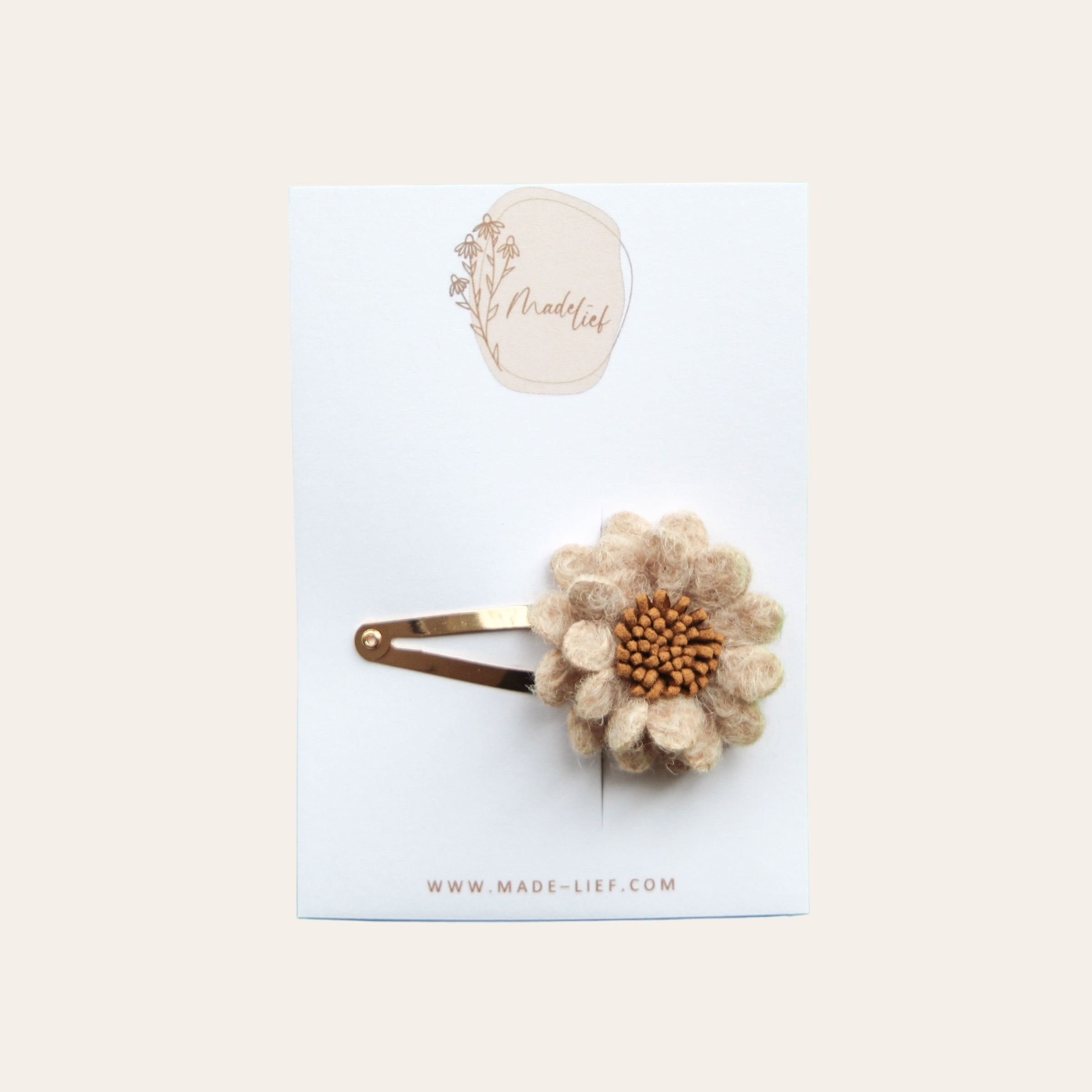 Wool Flower - Beige