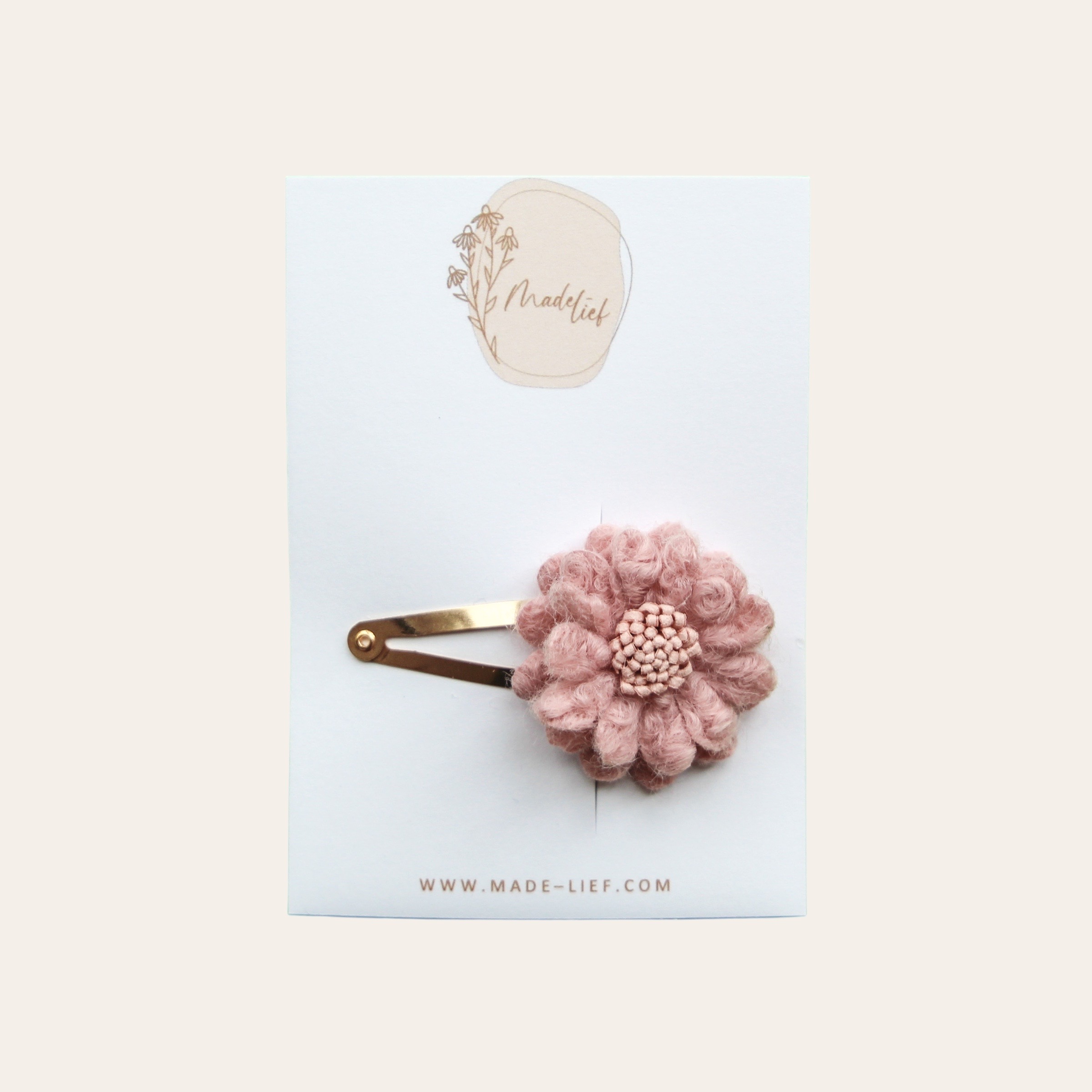 Wool Flower - Soft Pink