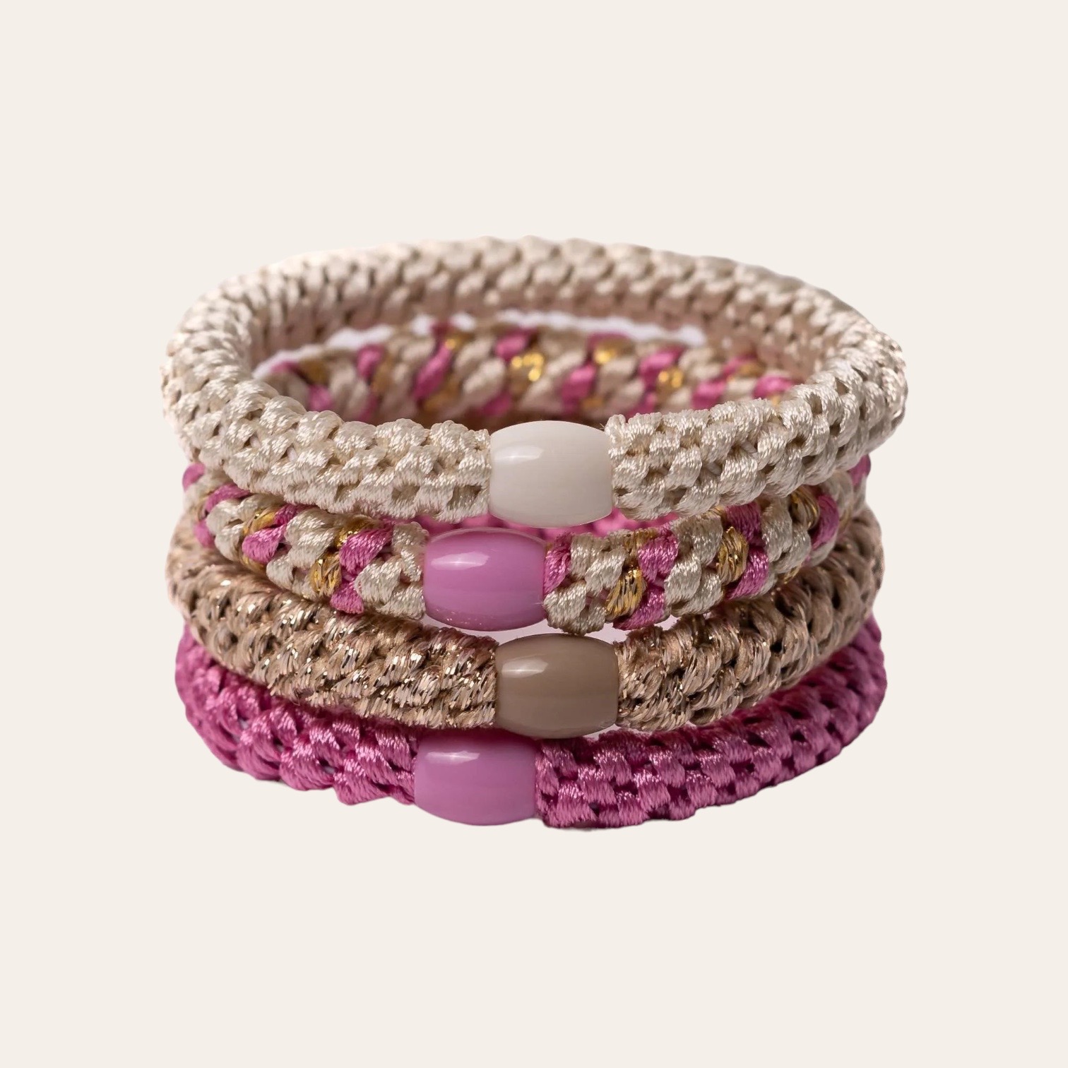 Elastiek/armbandje - set Perfect Pink