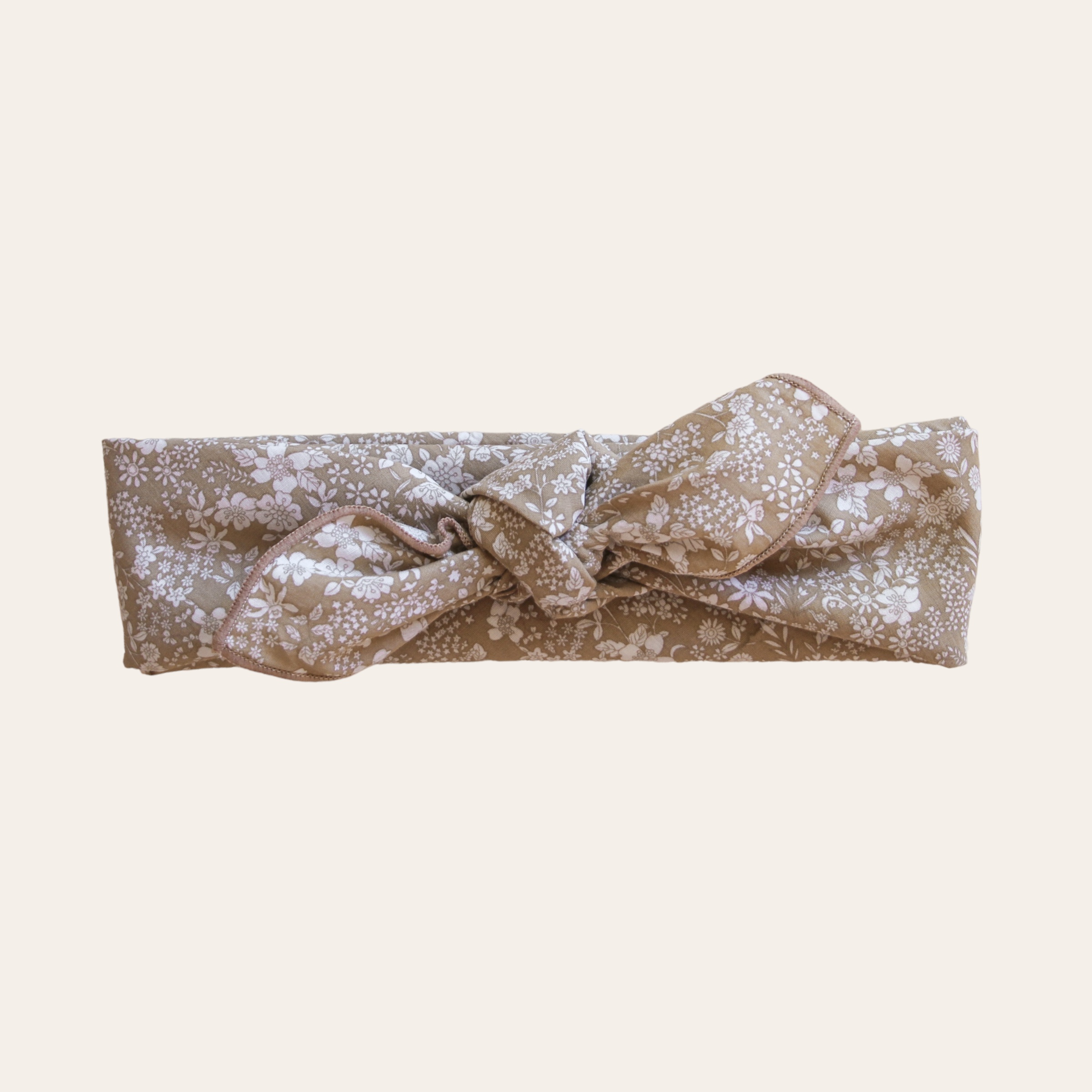 Haarband/sjaaltje - Beige Flower