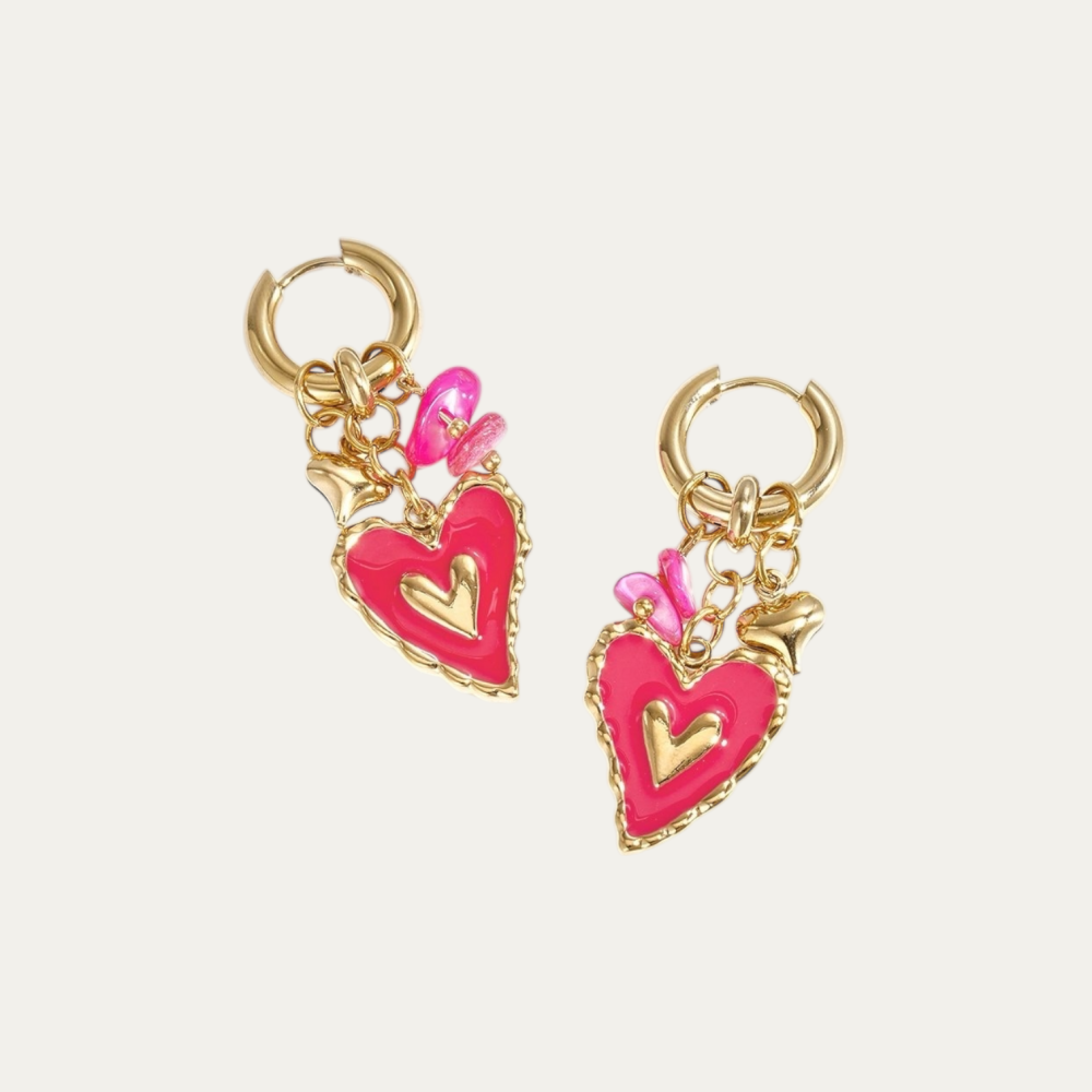 Oorbellen - Charm Hartjes