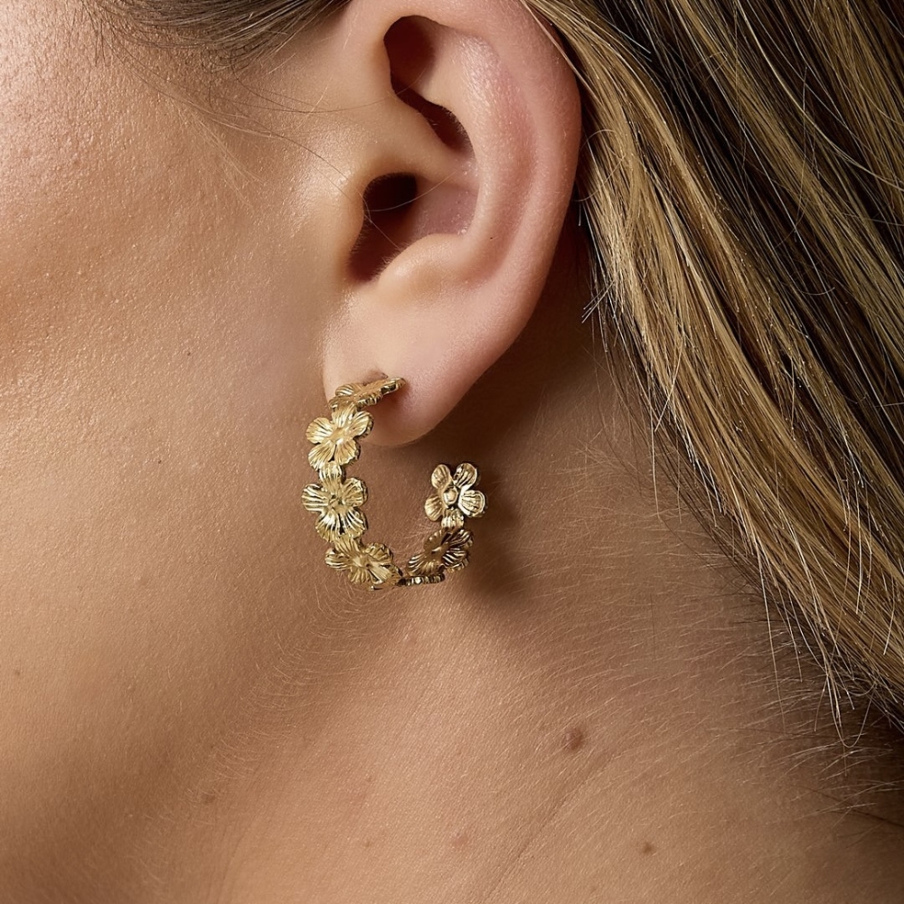 Oorbellen Bloemen - Creolen Madeliefjes