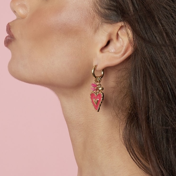 Oorbellen - Charm Hartjes