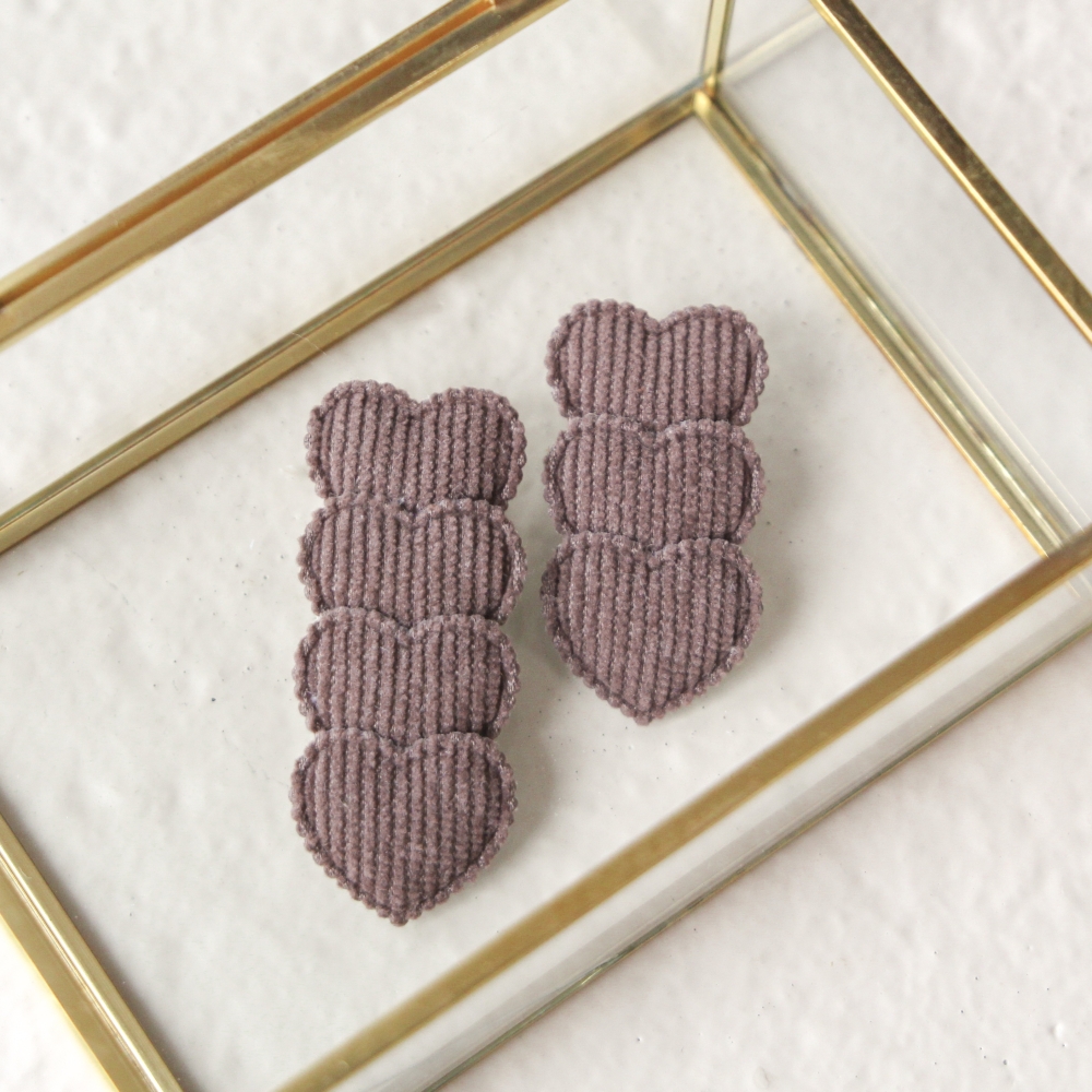 Corduroy Hearts - Brown
