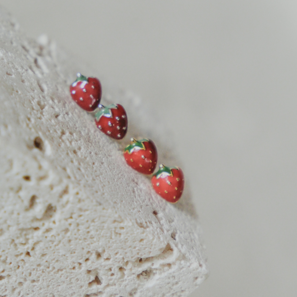 Oorbellen mini - Strawberry