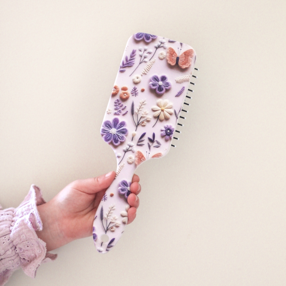 Haarborstel - Fluffy Florals