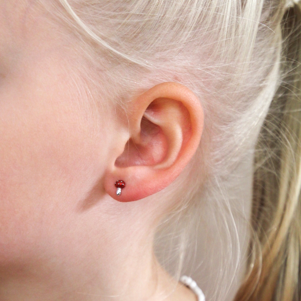 Oorbellen mini - Paddenstoel