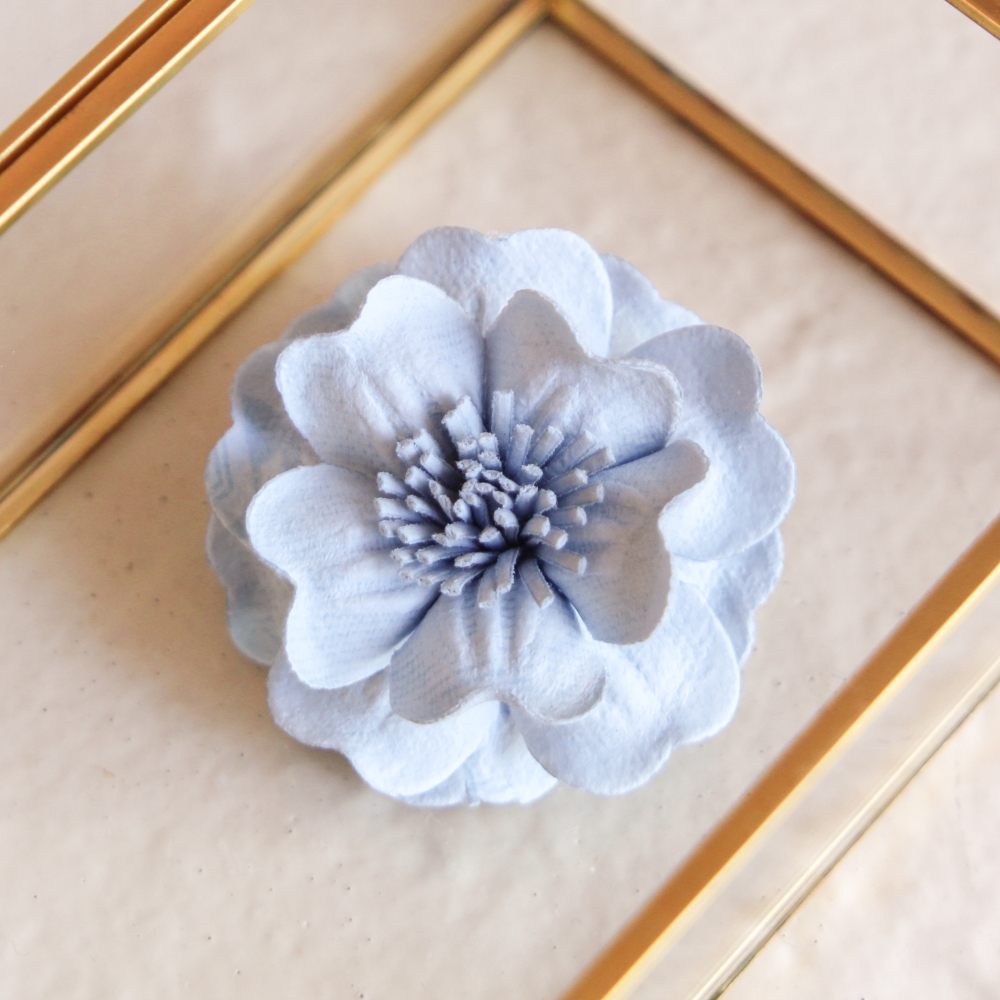 Maxi Haarelastiek - Bloem Pastelblauw