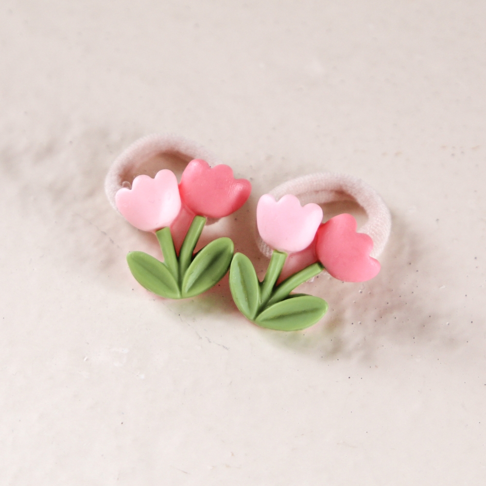 Haarelastiekjes - Tulpjes Roze