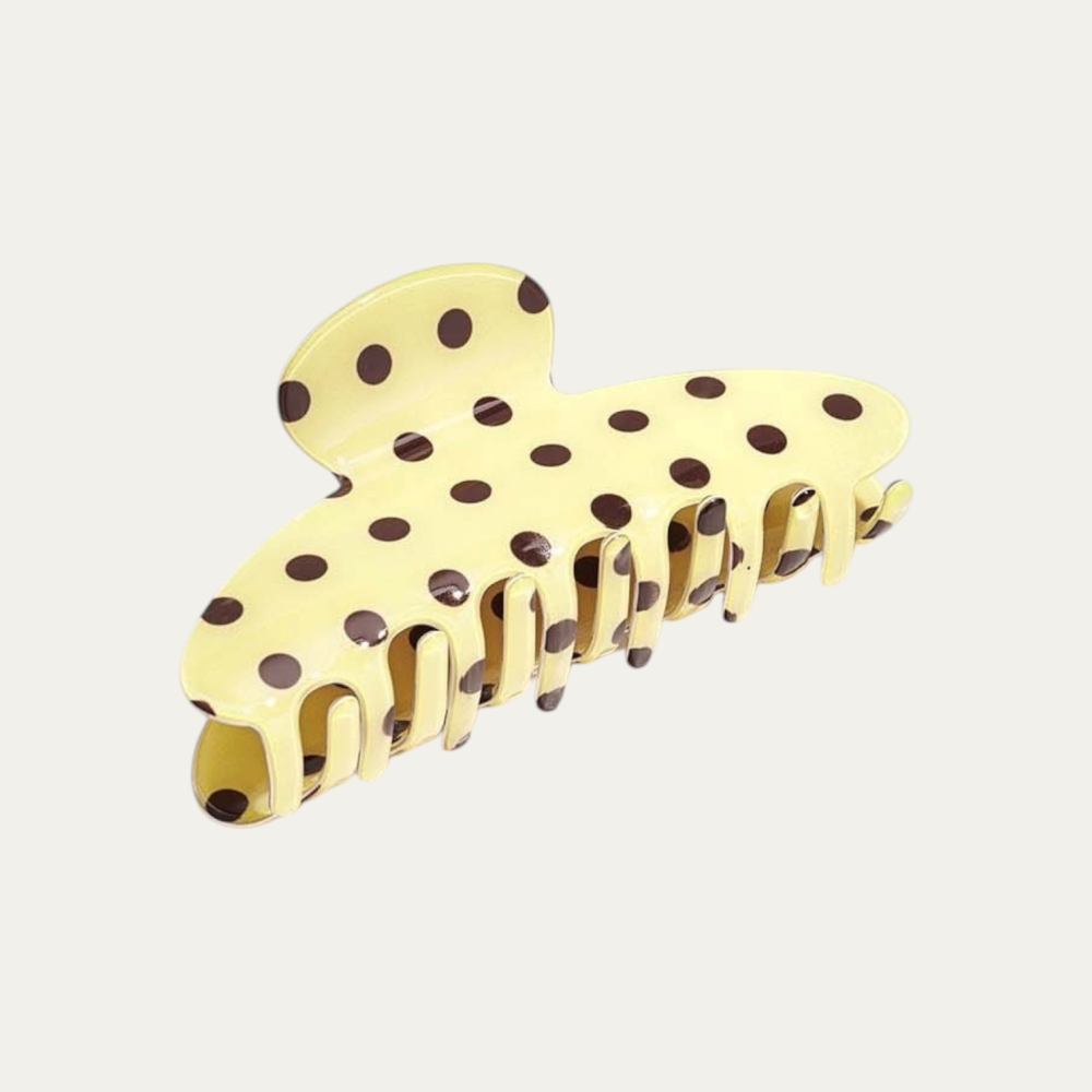 Haarclip Polkadot - Butteryellow
