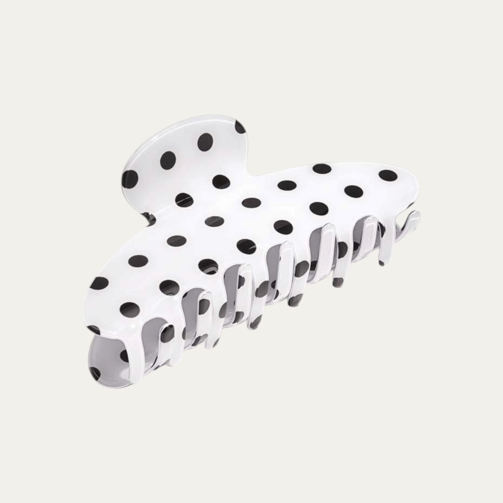 Haarclip Polkadot - Wit