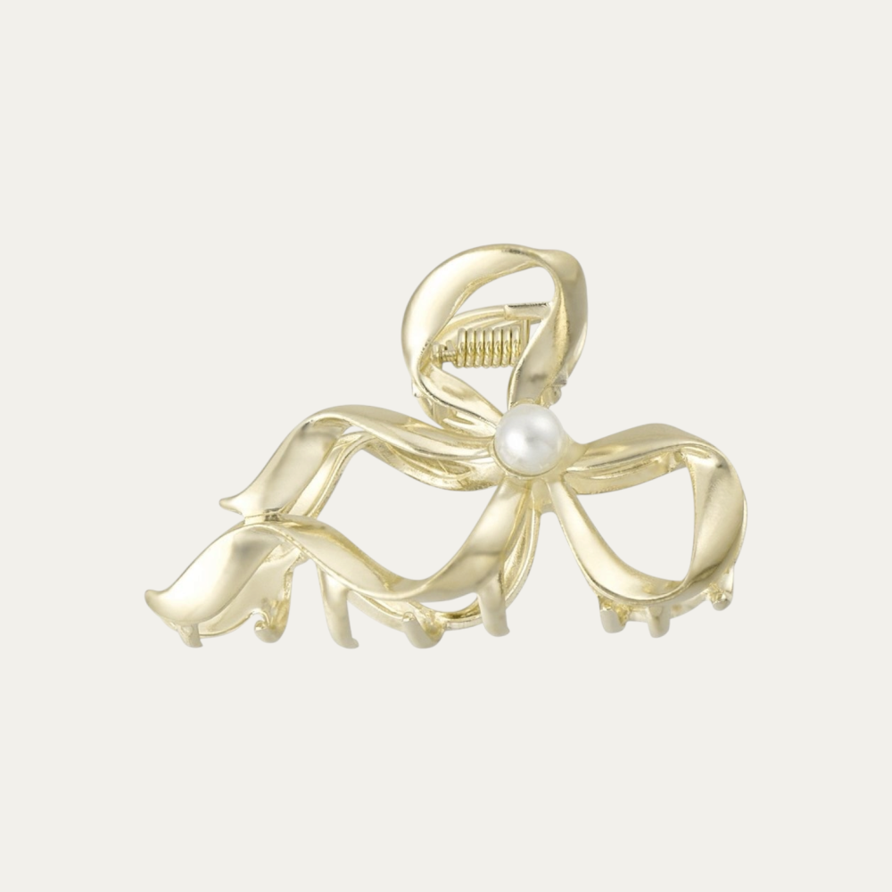 Haarclip - Bow Pearl