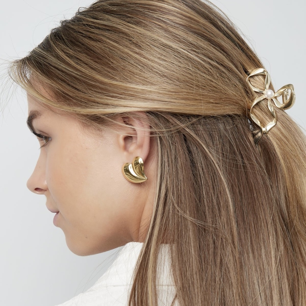 Haarclip - Bow Pearl