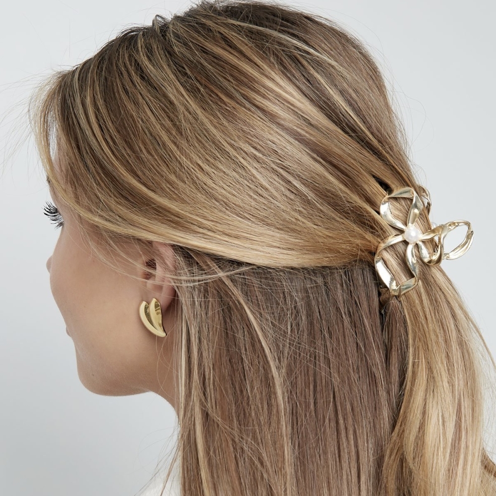 Haarclip - Bow Pearl