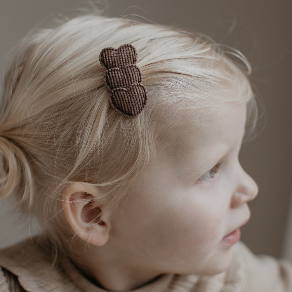 Corduroy Hearts - Brown