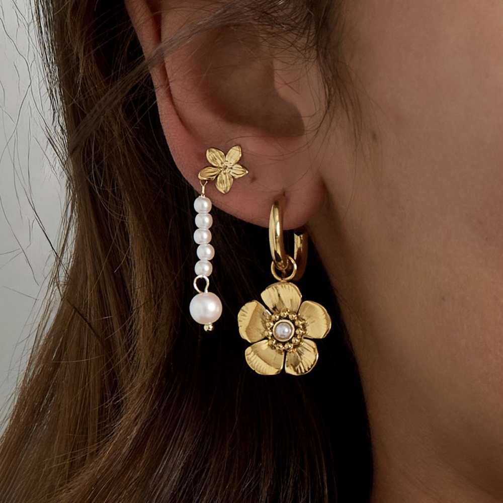 Oorbellen - Poppy Zilver