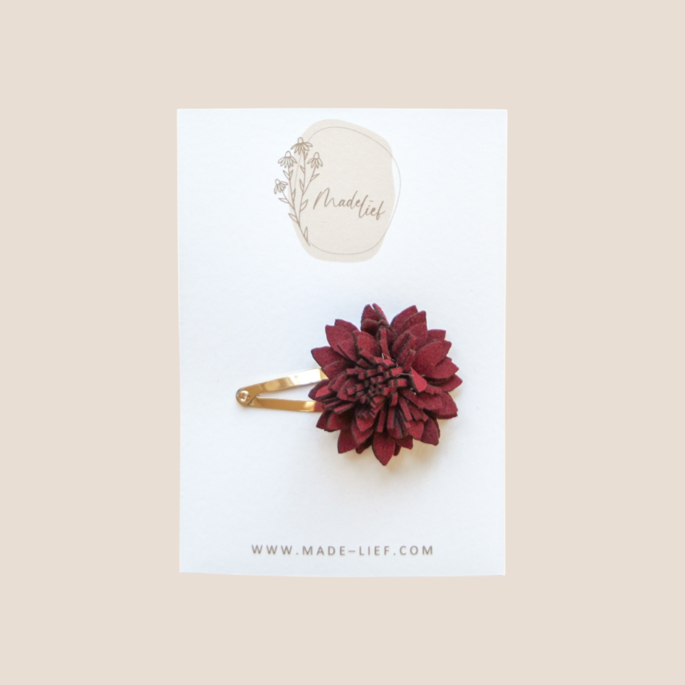 ✴︎ Suède Flower - Burgundy