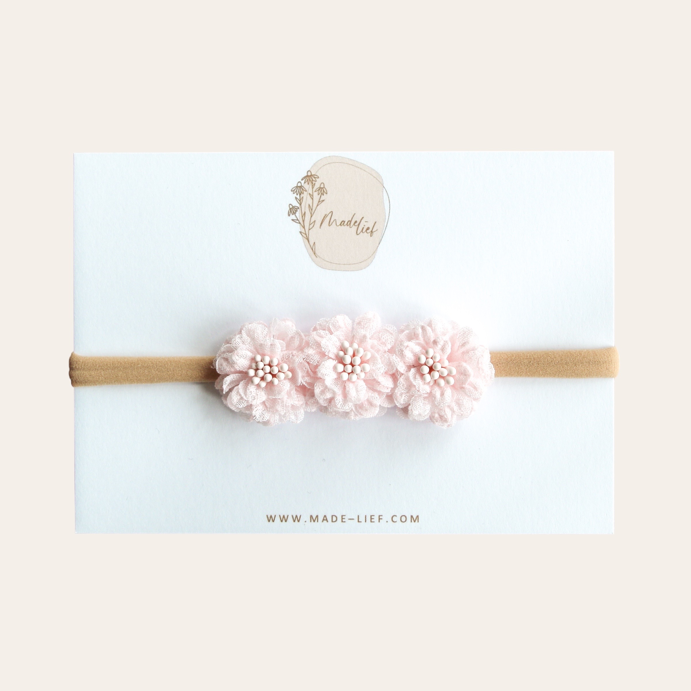 ❥ Haarband - Piony Soft Pink