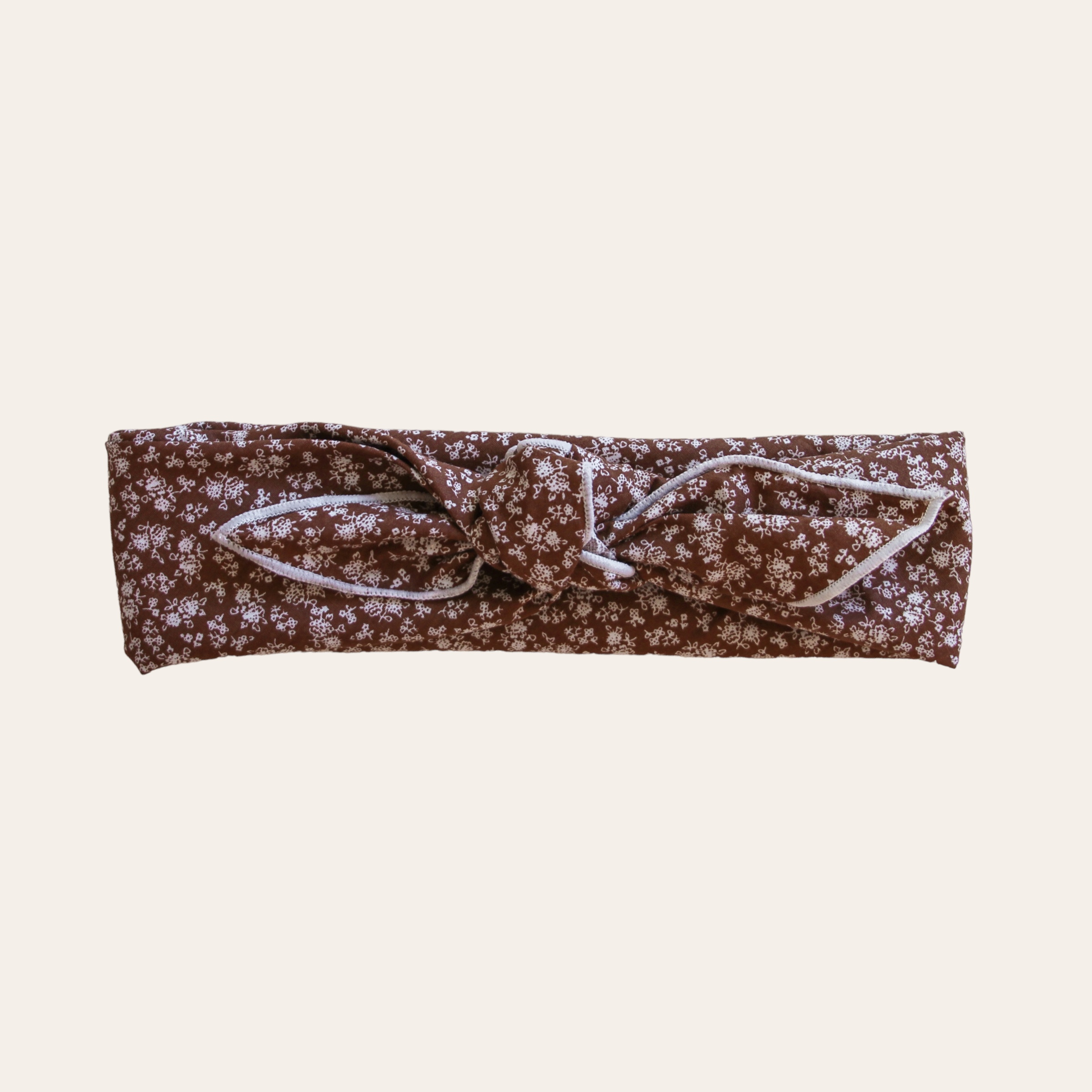 Haarband/sjaaltje - Brown Flower