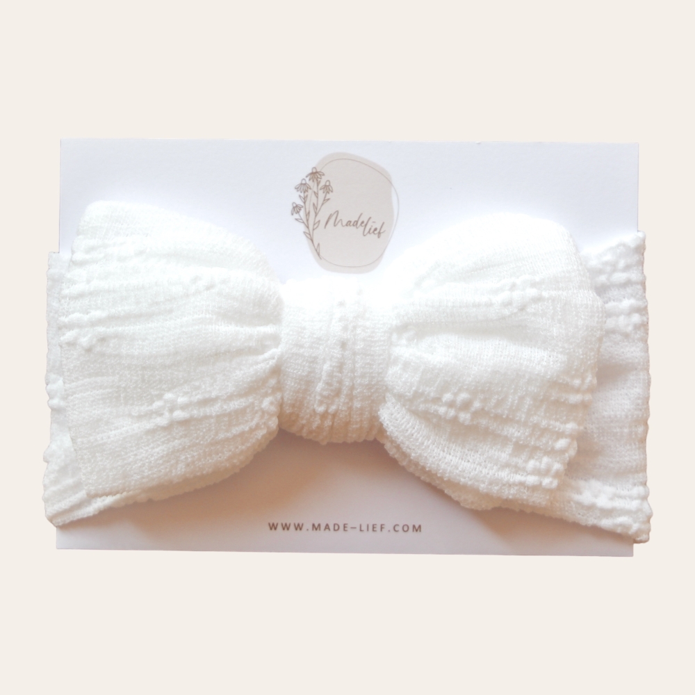 Haarband Broderie - White