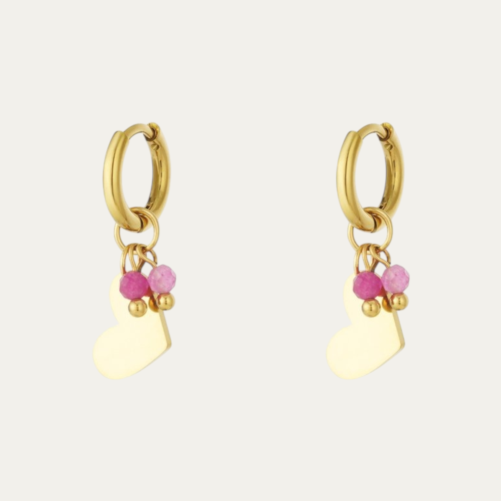 Oorbellen - Mini Hartjes Pink